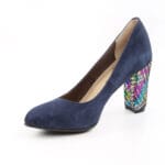 Pantofi Bleumarin cu Toc Gros Vagam069 - imagine 2