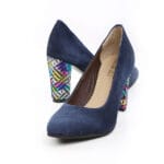 Pantofi Bleumarin cu Toc Gros Vagam069 - imagine 4