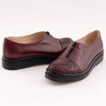 Balerini Bordo cu Talpa Inalta Vagam 0674 - imagine 11