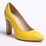 Pantofi Galbeni cu Toc Gros Vagam0315 - imagine 7