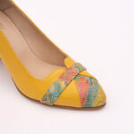 Pantofi Galbeni cu Toc Gros Vagam0776 - imagine 3