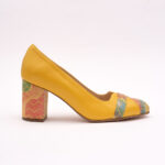 Pantofi Galbeni cu Toc Gros Vagam0776 - imagine 5