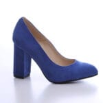 Pantofi Albastri cu Toc Gros Vagam0140 - imagine 4