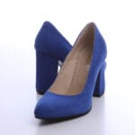 Pantofi Albastri cu Toc Gros Vagam0140 - imagine 5