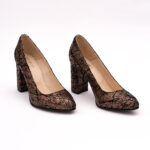 Pantofi Maro cu Toc Gros Vagam0777 - imagine 7