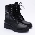 Ghete Negre cu Siret si Fermoar Vagam1838 - imagine 3