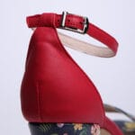 Sandale Rosii cu Toc Gros Vagam0278 - imagine 4