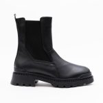 Ghete Negre cu Elastic Lateral Vagam1688 - imagine 3