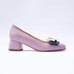 Pantofi Lila cu Toc Gros Scurt Vagam1888 - imagine 4