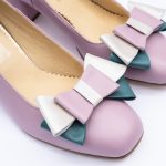 Pantofi Lila cu Toc Gros Scurt Vagam1888 - imagine 2