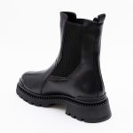 Ghete Negre cu Elastic Lateral Vagam1688 - imagine 2