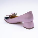 Pantofi Lila cu Toc Gros Scurt Vagam1888 - imagine 3