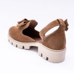 Pantofi Maro Camel cu Catarama Decupati Vagam1975 - imagine 3