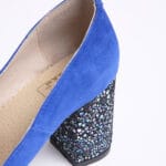 Pantofi Albastri cu Toc Gros Vagam0318 - imagine 5