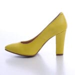 Pantofi Galbeni cu Toc Gros Vagam0142 - imagine 5