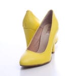 Pantofi Galbeni cu Toc Gros Vagam0142 - imagine 2