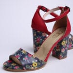 Sandale Rosii cu Toc Gros Vagam0278 - imagine 5