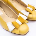 Pantofi Galbeni cu Toc Gros Scurt Vagam 1867 - imagine 4