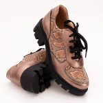 Pantofi Roz cu Talpa Inalta Vagam 1142 - imagine 6