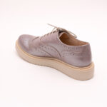Pantofi Gri Sidefat cu Siret Vagam 0848 - imagine 5
