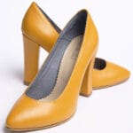 Pantofi Mustar cu Toc Gros Vagam0333 - imagine 5