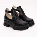 Pantofi Negri Decupati 1305 - imagine 2