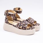 Sandale Animal Print cu Talpa Inalta Vagam 2024 - imagine 3