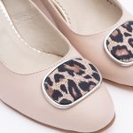 Pantofi Crem cu Toc Gros Vagam1618 - imagine 4