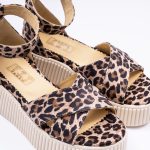 Sandale Animal Print cu Talpa Inalta Vagam 2024 - imagine 4