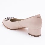 Pantofi Crem cu Toc Gros Vagam1618 - imagine 3