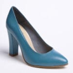 Pantofi Turcoaz cu Toc Gros Vagam0331 - imagine 2