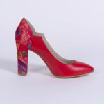 Pantofi Rosii cu Toc Gros Vagam0668 - imagine 4