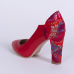 Pantofi Rosii cu Toc Gros Vagam0668 - imagine 3