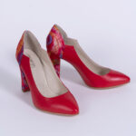 Pantofi Rosii cu Toc Gros Vagam0668 - imagine 5