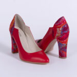 Pantofi Rosii cu Toc Gros Vagam0668 - imagine 2