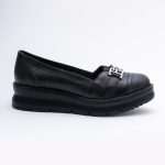 Pantofi Loafers Negri cu Talpa Inalta Vagam1758 - imagine 6