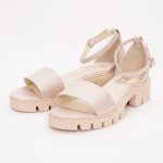 Sandale Roz-Auriu cu Talpa Inalta Vagam 1195