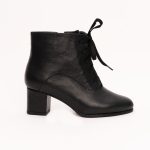 Botine Negre Sidefat cu Toc Vagam1259 - imagine 3