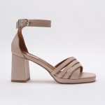 Sandale Crem cu Toc Gros Vagam 1591