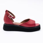 Sandale Rosii cu Talpa Inalta Tip Platforma Vagam 1799 - imagine 2