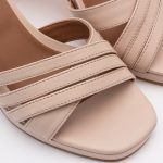Sandale Crem cu Toc Gros Vagam 1591 - imagine 3