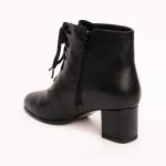 Botine Negre Sidefat cu Toc Vagam1259 - imagine 5