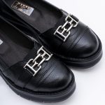 Pantofi Loafers Negri cu Talpa Inalta Vagam1758 - imagine 3