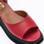Sandale Rosii cu Talpa Inalta Tip Platforma Vagam 1799 - imagine 4