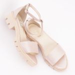 Sandale Roz-Auriu cu Talpa Inalta Vagam 1195 - imagine 3