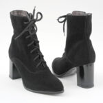 Ghete Scurte Negre cu Toc Vagam0711 - imagine 5