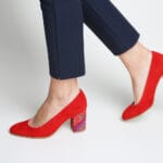 Pantofi Rosii cu Toc Gros Vagam0336 - imagine 7