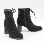 Ghete Scurte Negre cu Toc Vagam0711
