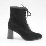 Ghete Scurte Negre cu Toc Vagam0711 - imagine 3