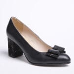Pantofi Negri cu Toc Gros Vagam0321 - imagine 2